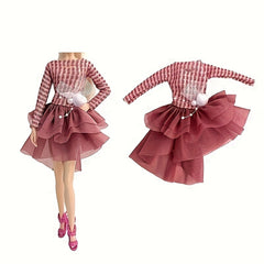 PAIDOPI 11.5 Inch Doll Dress Set - Pastel Colors - Dresses, Socks & Accessories