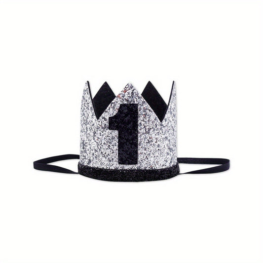 1st Birthday Silver Hat Kids Party Decorations