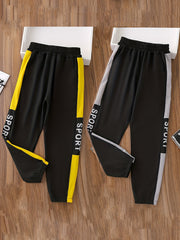 Stipe And SPORT Letter Print Boys Jogger Sweatpants