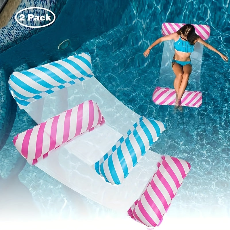 2pcs Adult Portable Water Hammock with Saddle for Family Pool Time
