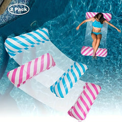 2pcs Adult Portable Water Hammock with Saddle for Family Pool Time