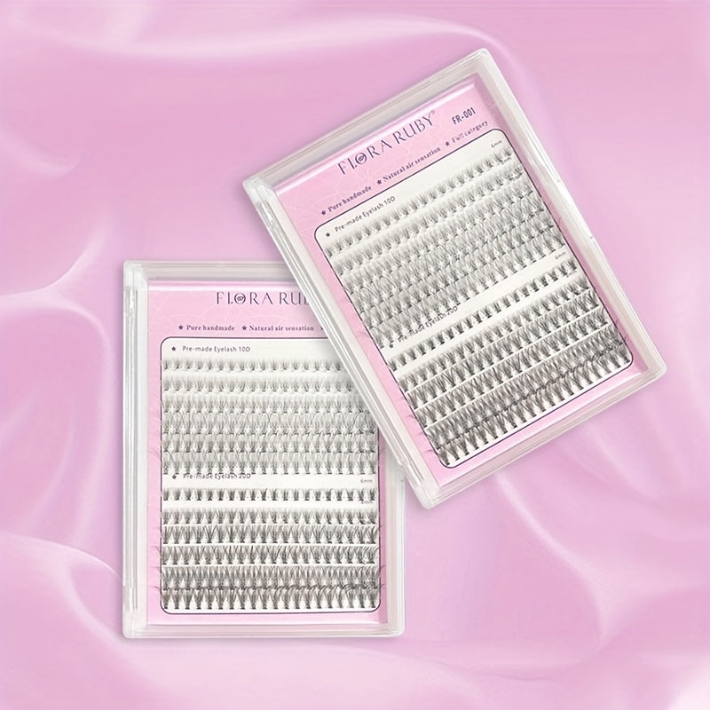 12 Row Grafted Eyelashes Natural 10D 20D Cluster False Eyelashes