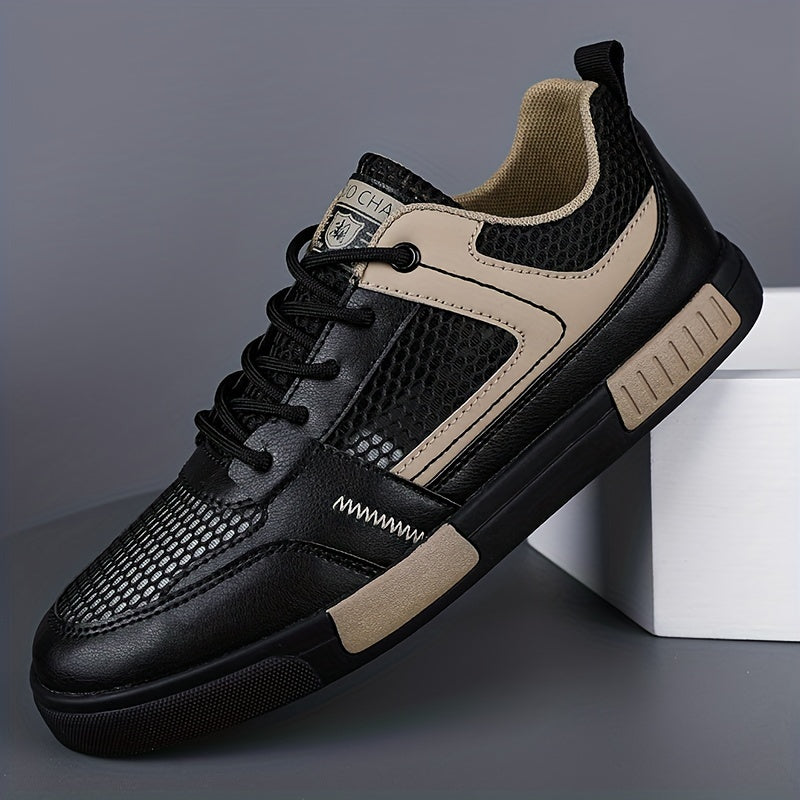 Men's Mesh Lace-Up Sneakers Outdoor Walking Shoes