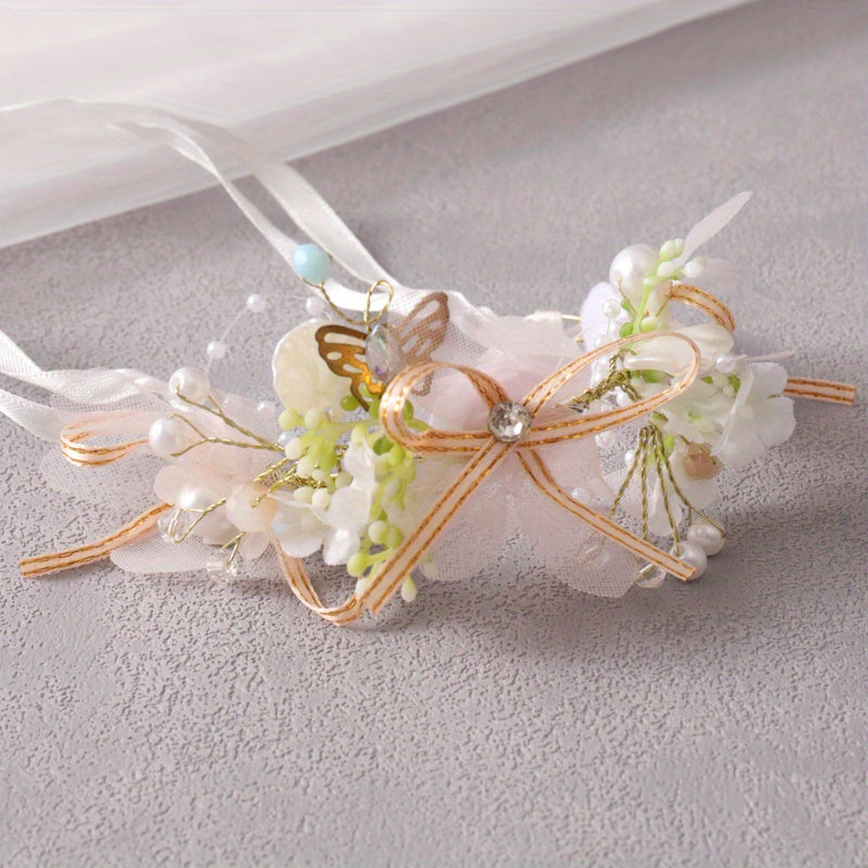 Sweet Butterfly Flower Headband For Flower Girl