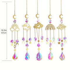 Crystal Sun Catcher Moon Star Garden Party Decor