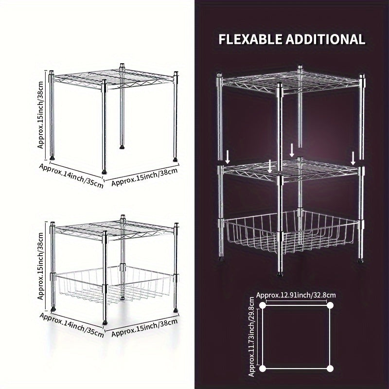Home Storage Shelves 1 Tier 2 Tiers Countertop And Under The Sink Storage Rack