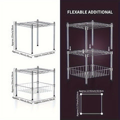 Home Storage Shelves 1 Tier 2 Tiers Countertop And Under The Sink Storage Rack