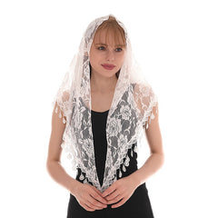 Triangular Lace Veil Prayer Church Veil Women Headcovering Lace Scarf