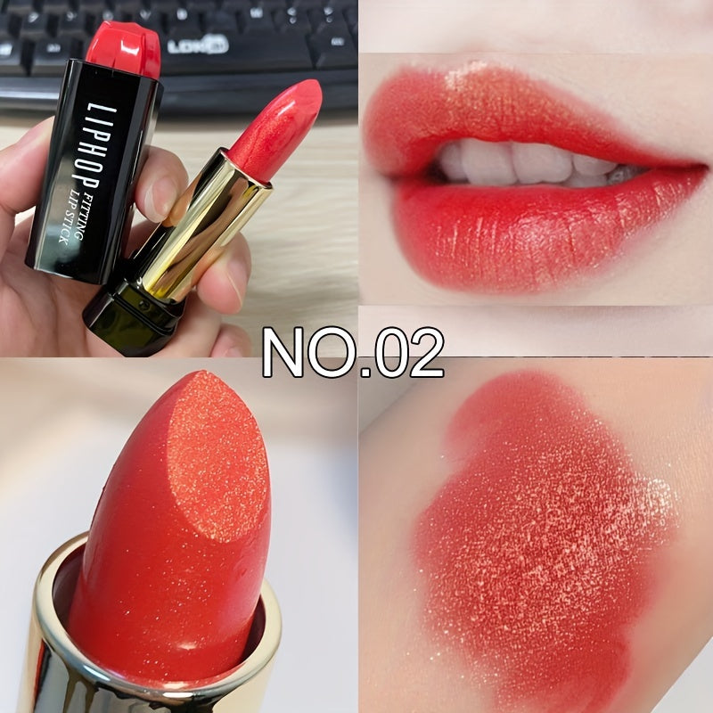 Golden Metallic Lipstick Glitter