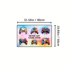 Graffiti Gamepad Print Rug Gaming Area Rug Funny Art Print Floor Mat