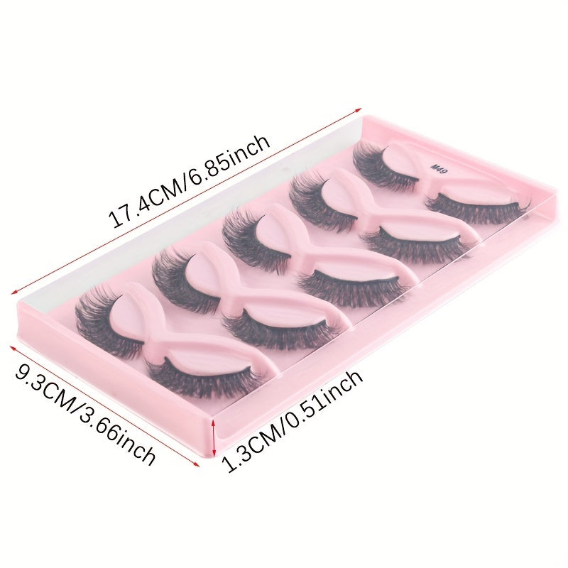 Soft and Fluffy 3D Curling False Eyelashes, Reusable, Natural Look