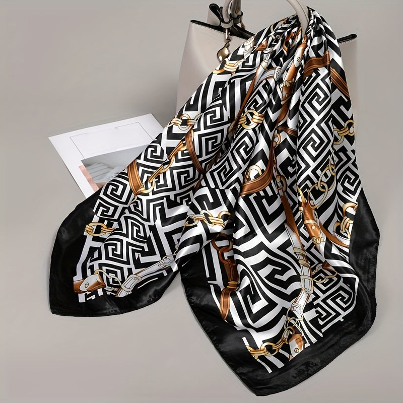 Print Silk Scarf Lady Headcloth Beach Shawl For Men And Women