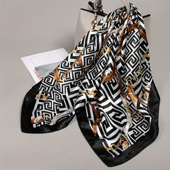 Print Silk Scarf Lady Headcloth Beach Shawl For Men And Women
