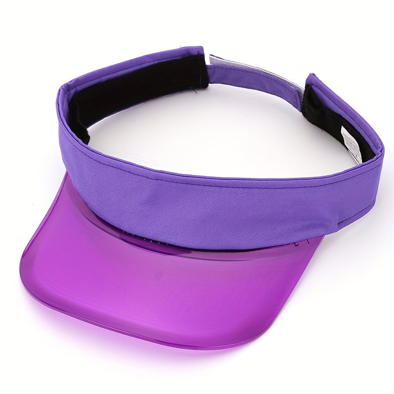 Candy PVC Visor Hat Sunscreen Golf Baseball Cap Summer Sun Hats