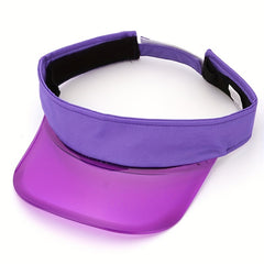 Candy PVC Visor Hat Sunscreen Golf Baseball Cap Summer Sun Hats