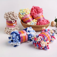 Finger Loops Yarn Soft DIY Knitting Crocheting Blanket Supplies