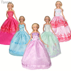 5 Pcs Doll Clothes Wedding Gowns Party Dresses For 29 21 Cm Girl Doll