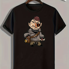 Anime Cartoon Print Men's Graphic T-Shirt for Summer