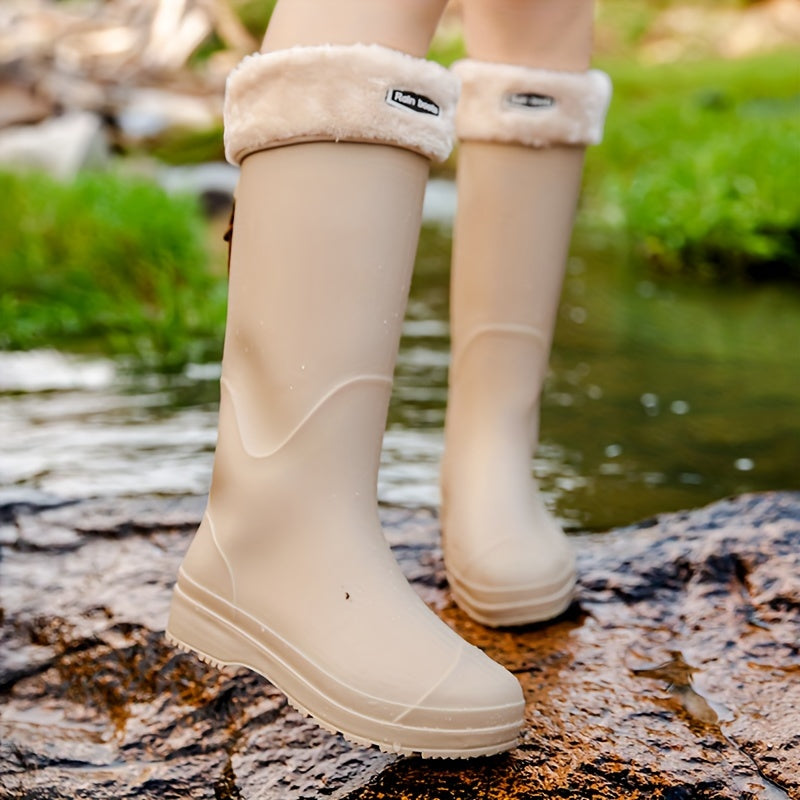 Warm Rain Shoes Camping Rain Boots Outdoor Waterproof Water Shoes