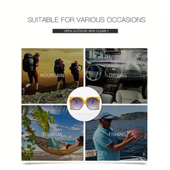 Oversized Square Sunglasses Gradient UV400 Sun Shades