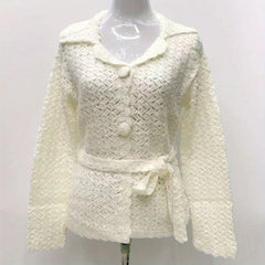 Long Sleeve Solid Knit Shawl Cape for Women