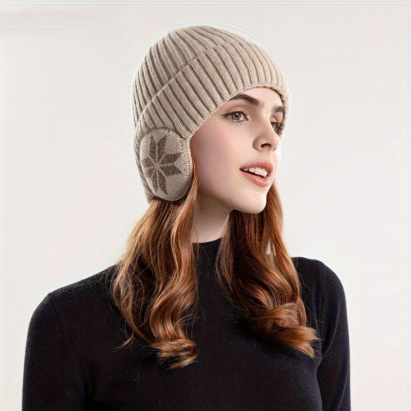 Winter Warm Knitted Beanie Hat Male Outdoor Cycling Coldproof Pullover Hat