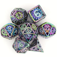 7pcs Geared Metal Dice Set for RPG Board Games