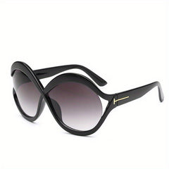 Stylish Oversized Oval Sunglasses Women Large UV Protection