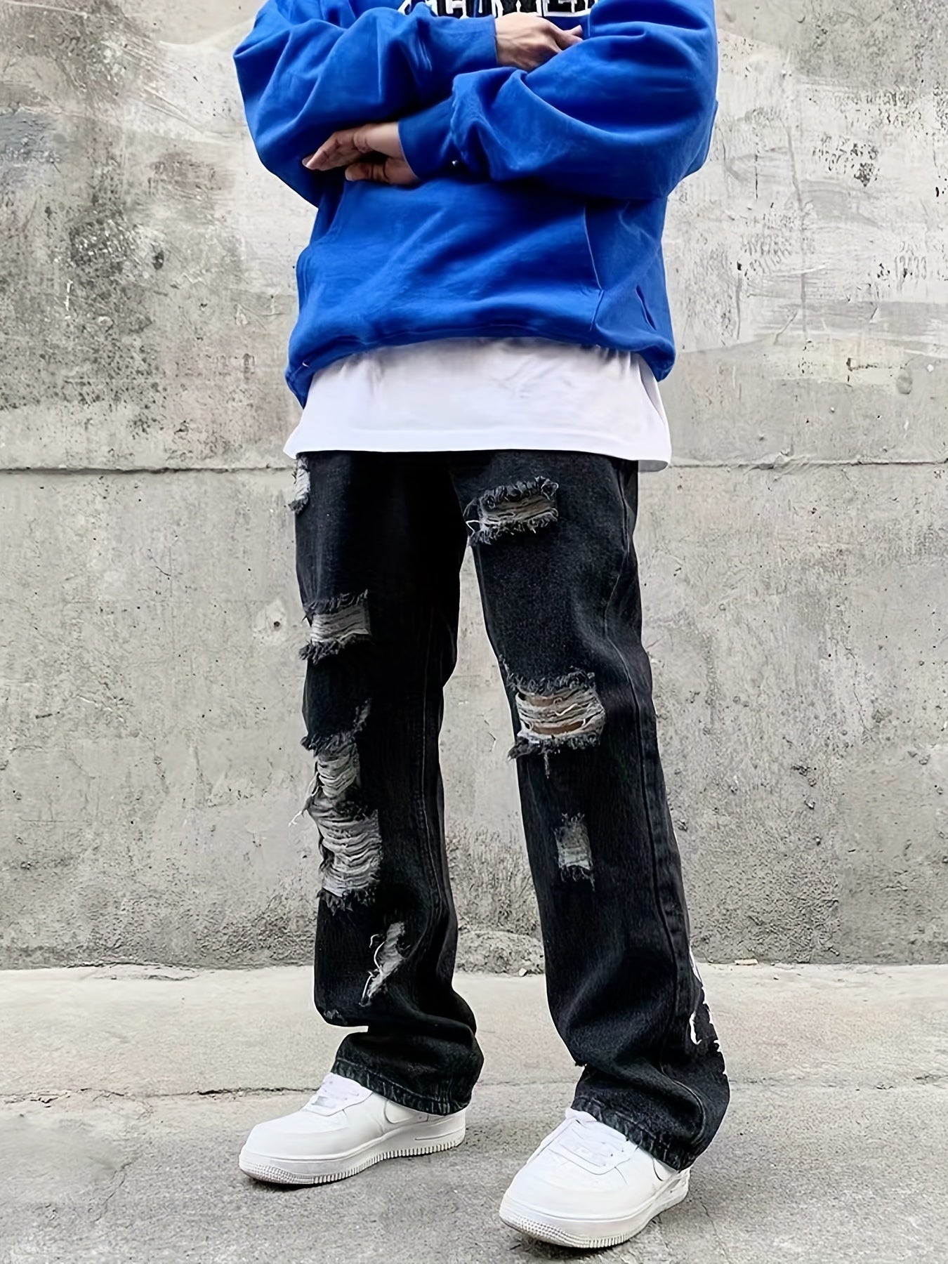 Men's Ripped Jeans Casual Denim Pants