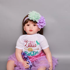 22 Inch Realistic Girl Doll Reborn Doll Newborn Reborn Baby Doll Princess