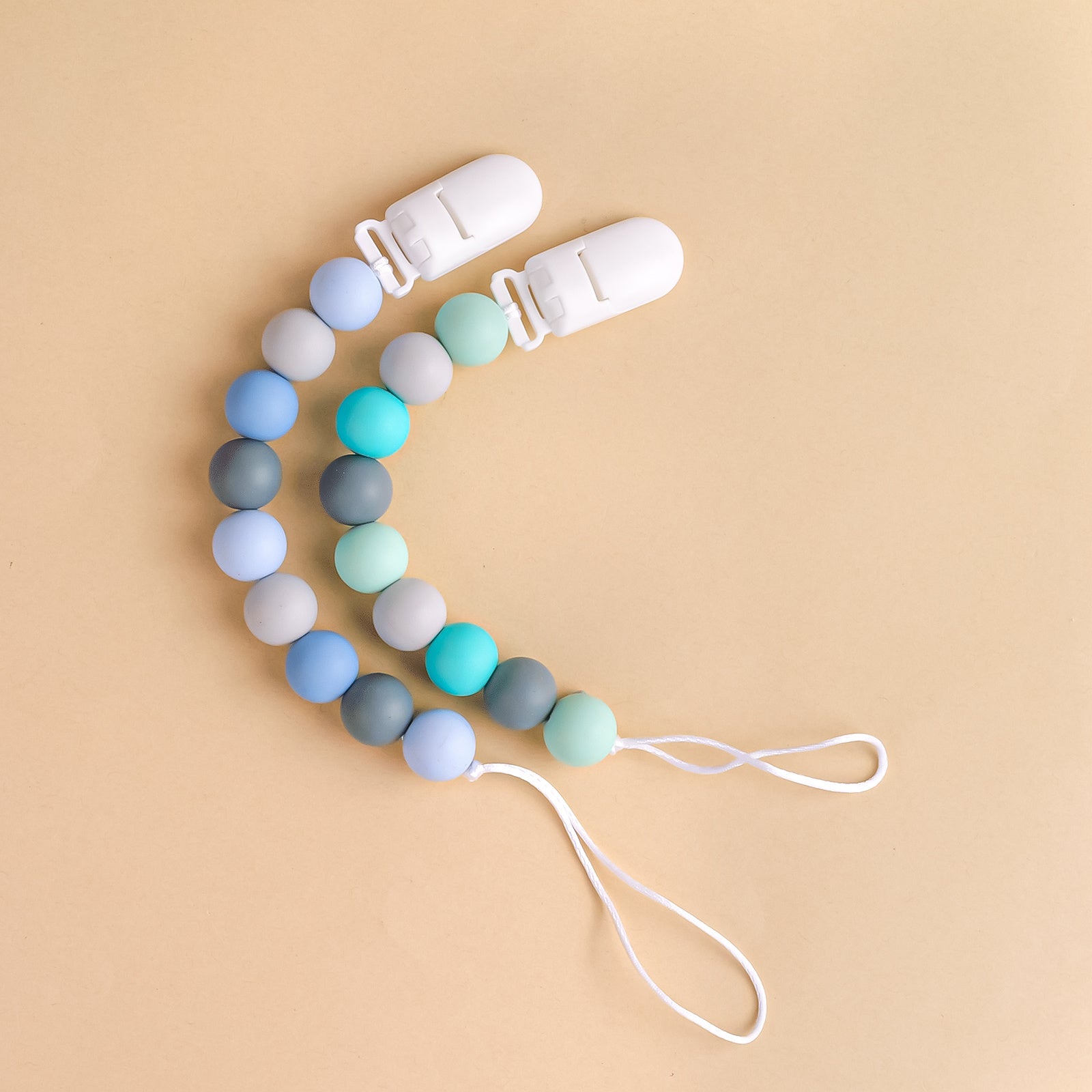 2pcs Set Silicone Pacifier Clips for Teething Babies