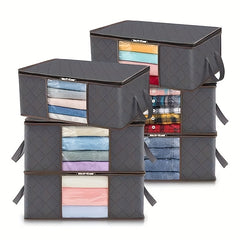 Folding Storage Box Non Woven Fabric Organizer for Clothes Blankets Books