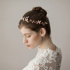 Crystal Leaf Head Piece Bridal Wedding Hair Accessories