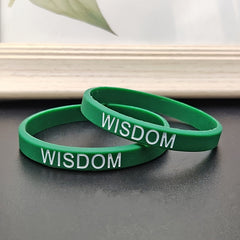 2pcs Silicone Bracelet Inspirational Rubber Wristband Student Jewelry