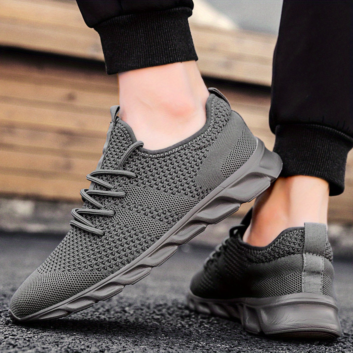 Men's Outdoor Lace Up Fabric Sneakers