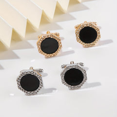 Men's Shirts w/ Round Diamond Cufflinks