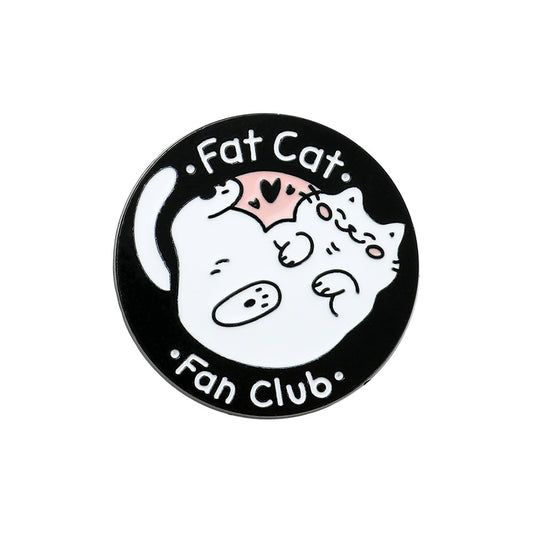 Casual Cat Metal Enamel Brooch for Backpack Accessories