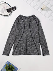Breathable Women's Long Sleeve Running Shirt for Gym