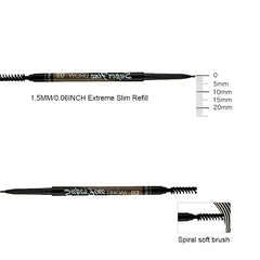 4 Colors Eyebrow Pencil with Soft Spiral Brush