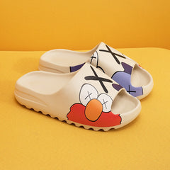 Women's Cartoon Pattern Pillow Slides Soft Sole Slippers