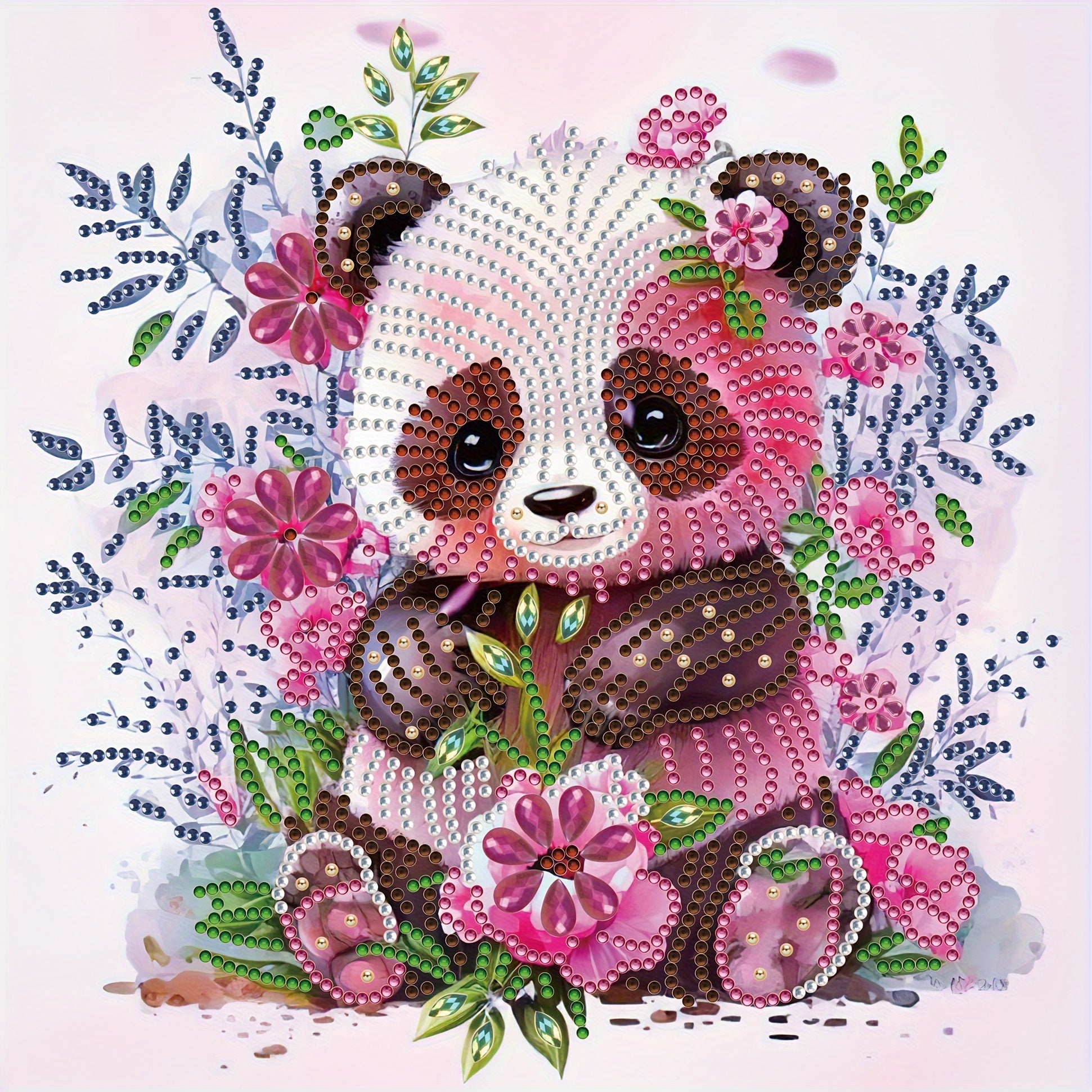 Panda Pattern 5D Diamond Art Kit Home Wall Decor