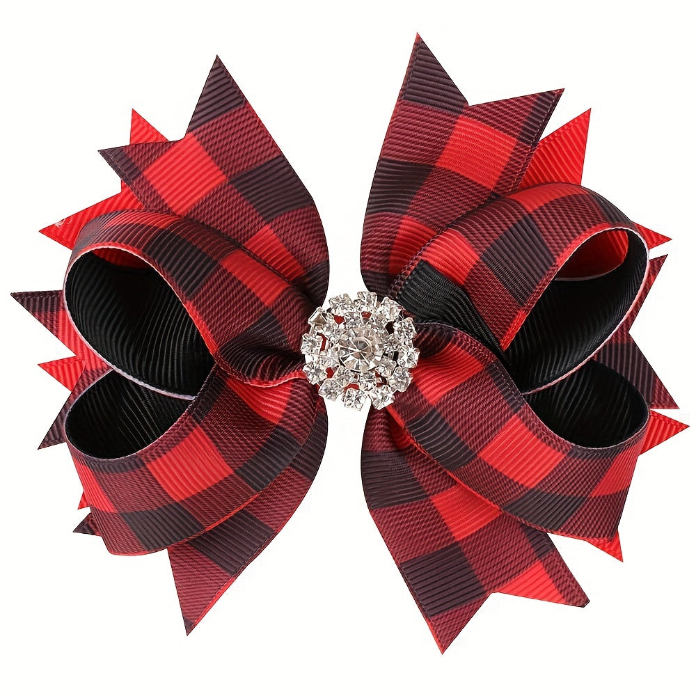 Colorful Christmas Party Hair Bow Clip for Girls