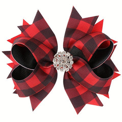 Colorful Christmas Party Hair Bow Clip for Girls