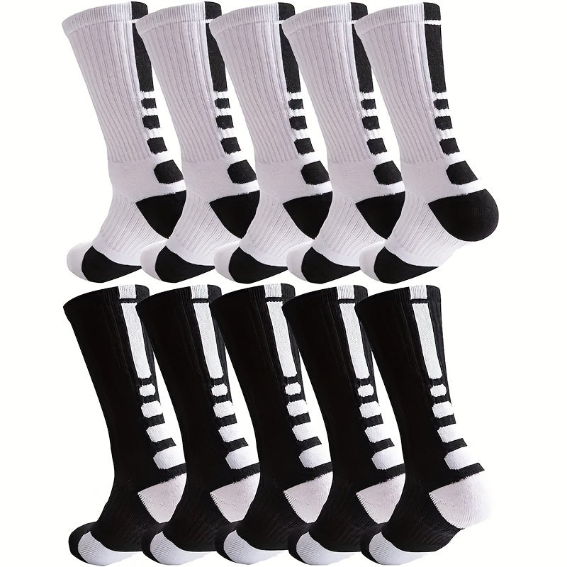 5 Pairs Thickened Basketball Socks for Children 28-35 Meters