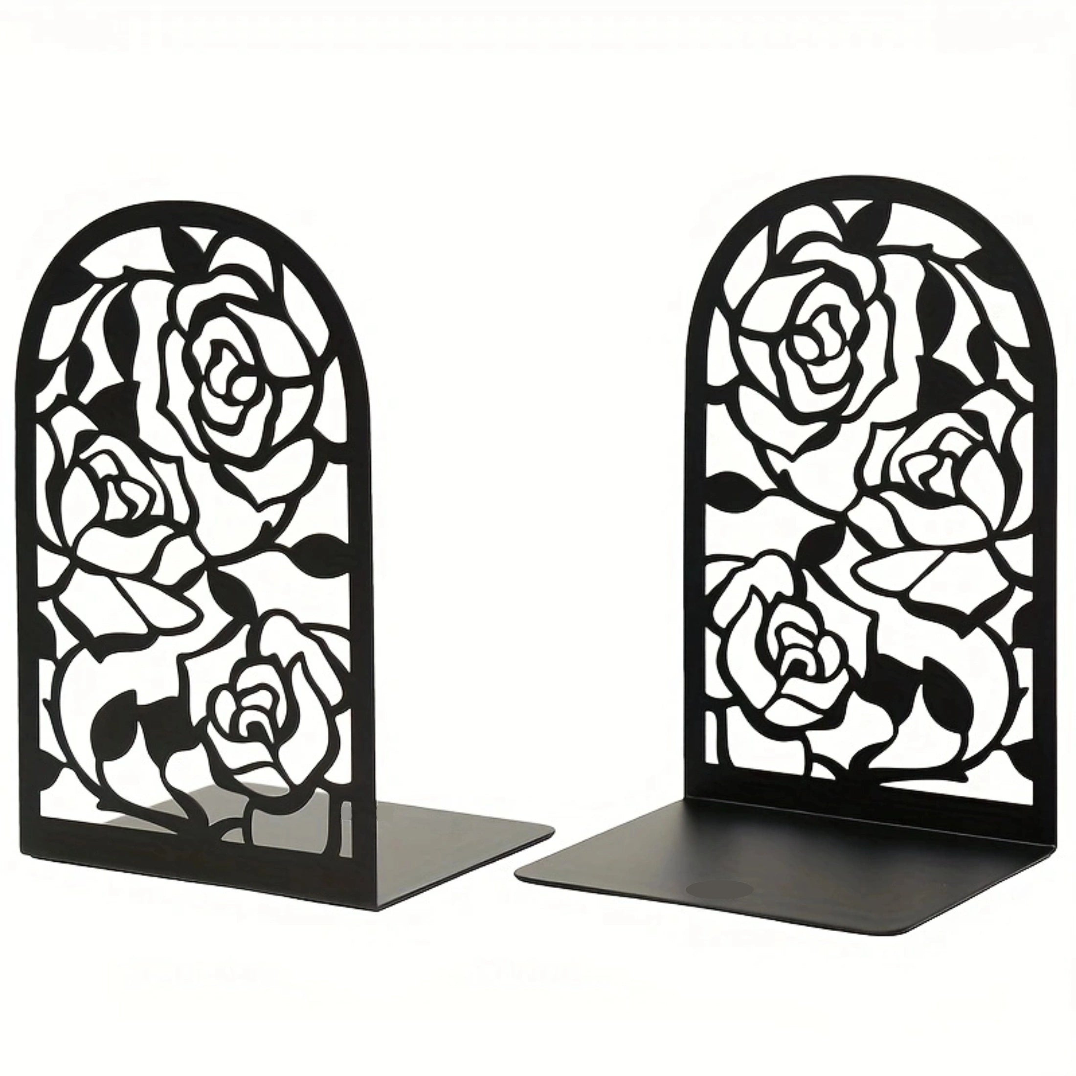 Rose Metal Bookends Desktop Storage Bookshelves