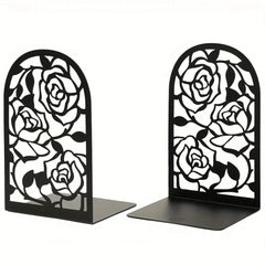 Rose Metal Bookends Desktop Storage Bookshelves