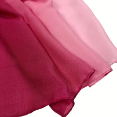 Silk Scarf Gradient Hijab Warm Shawl Women Windproof Head Wrap