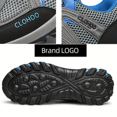 CLHOO Hiking Boots Men's Non Slip Lace Up Shoes