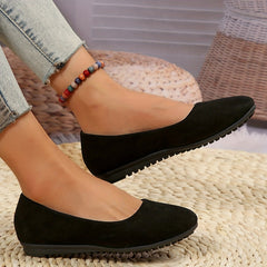 Women's Solid Flat Shoes Slip On Lightweight Casual Comfortable Shoes