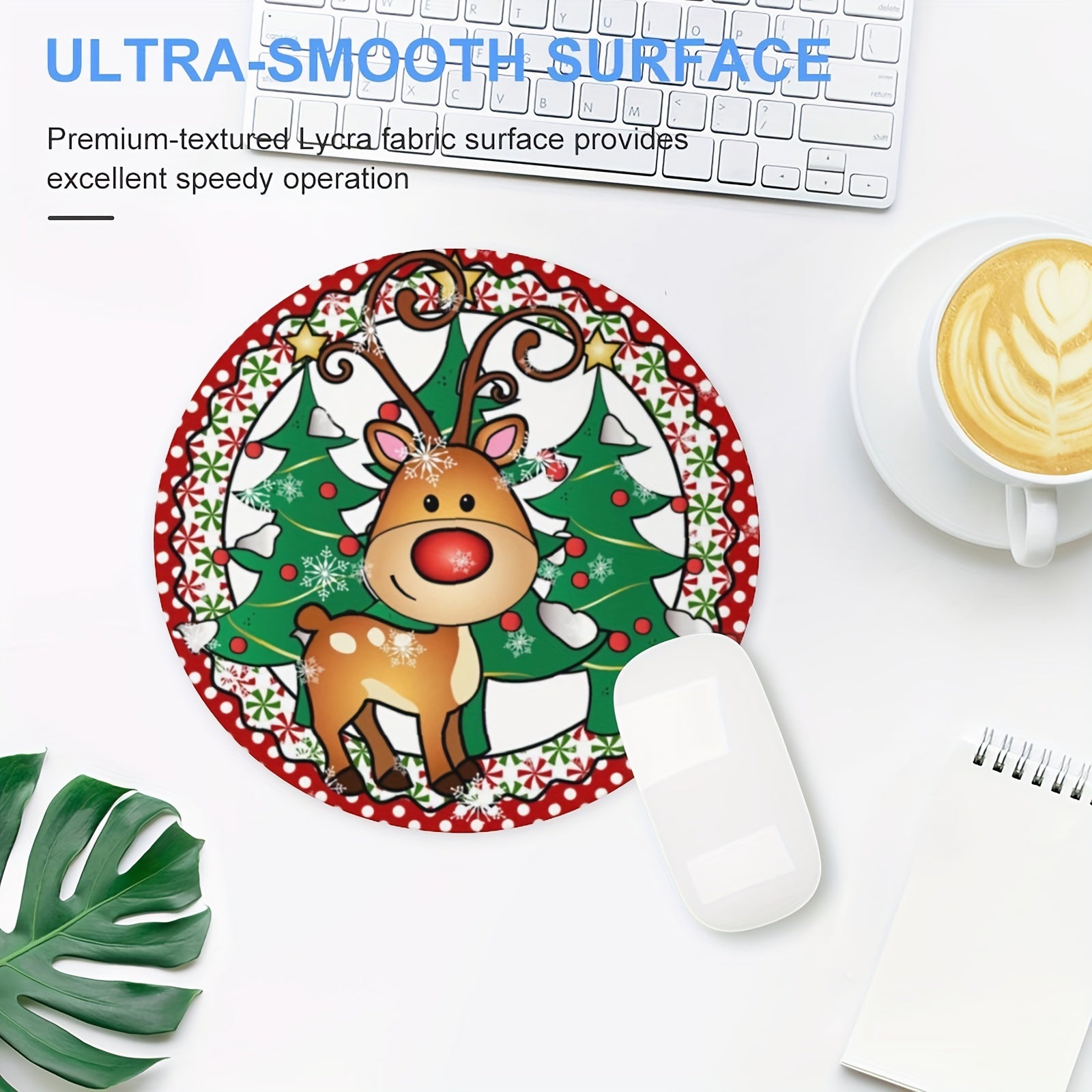 Christmas Gaming Mouse Pad Non Slip Rubber Base Waterproof for Computer Laptop